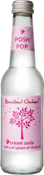 BRECKLAND ORCHARD Posh Pop - Cream Soda / Rhubarb 275ml (Pack of 12)