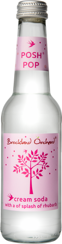 BRECKLAND ORCHARD Posh Pop - Cream Soda / Rhubarb 275ml (Pack of 12)