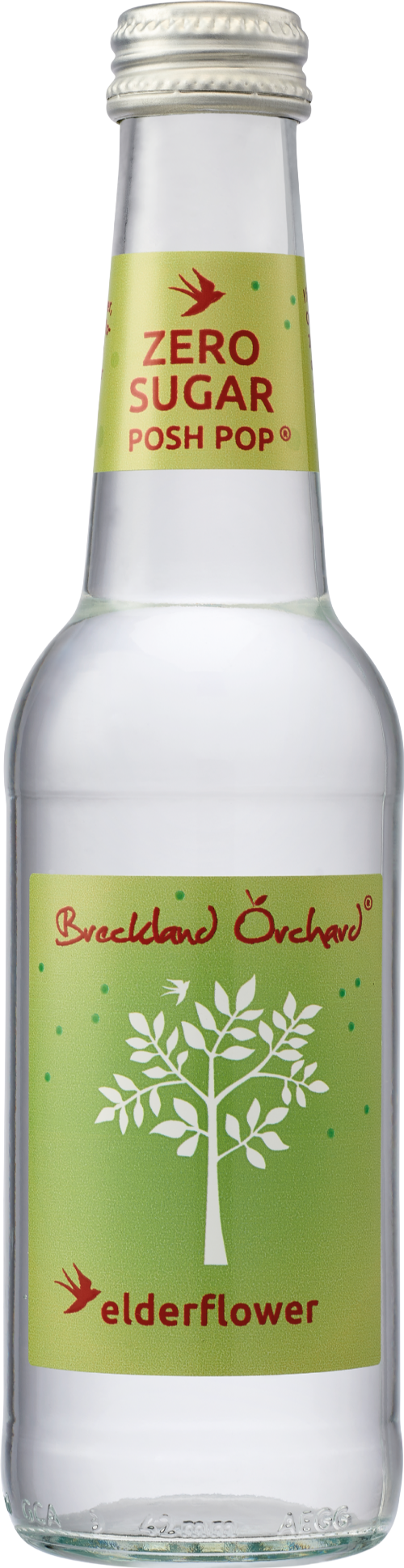 BRECKLAND ORCHARD Zero Sugar Posh Pop Elderflower 275ml (Pack of 12)