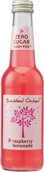 BRECKLAND ORCHARD Zero Sugar Posh Pop Rasp Lemonade 275ml (Pack of 12)