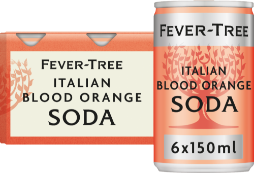 FEVER-TREE Italian Blood Orange Soda - Cans (6x150ml) (Pack of 4)