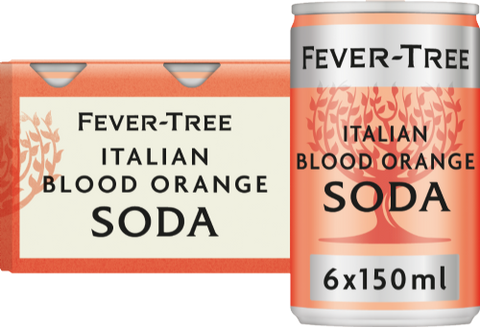 FEVER-TREE Italian Blood Orange Soda - Cans (6x150ml) (Pack of 4)