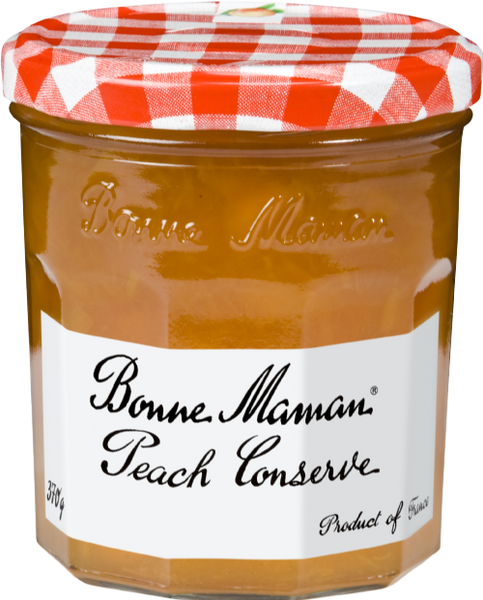 BONNE MAMAN Peach Conserve 370g (Pack of 6)