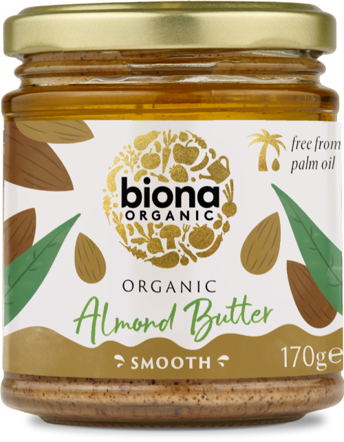 BIONA Organic Almond Butter - Smooth 170g (Pack of 6)