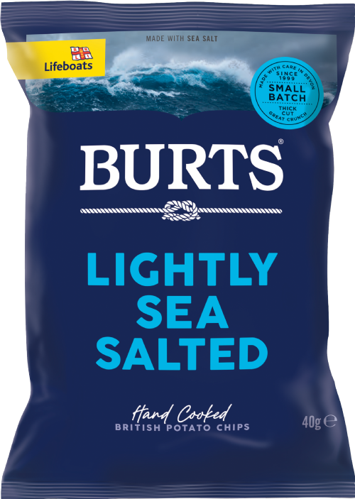 BURTS Potato Chips - Lightly Sea Salted 40g (Pack of 20)