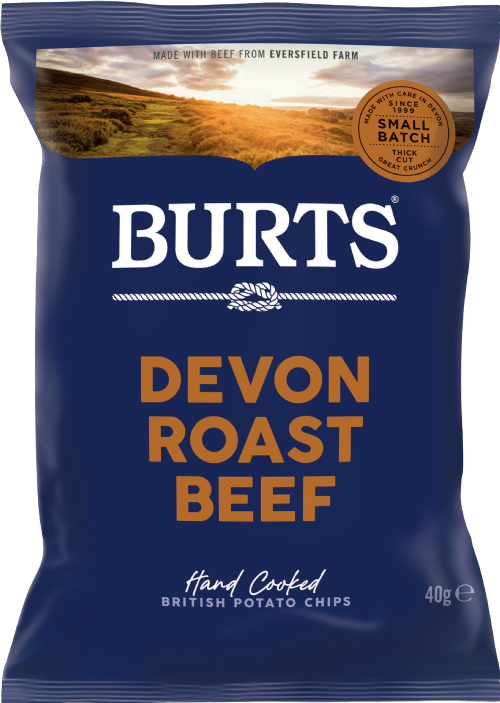 BURTS Potato Chips - Devon Roast Beef 40g (Pack of 20)