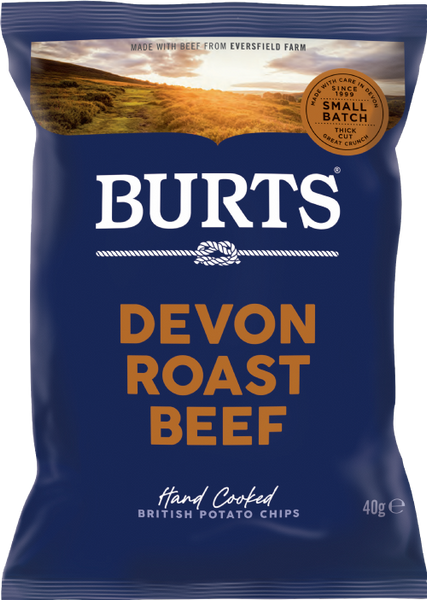 BURTS Potato Chips - Devon Roast Beef 40g (Pack of 20)