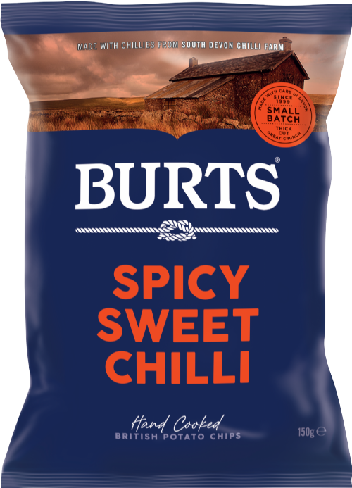 BURTS Potato Chips - Spicy Sweet Chilli 150g (Pack of 10)