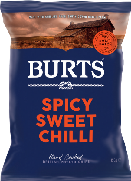 BURTS Potato Chips - Spicy Sweet Chilli 150g (Pack of 10)