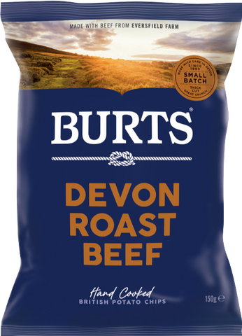 BURTS Potato Chips - Devon Roast Beef 150g (Pack of 10)