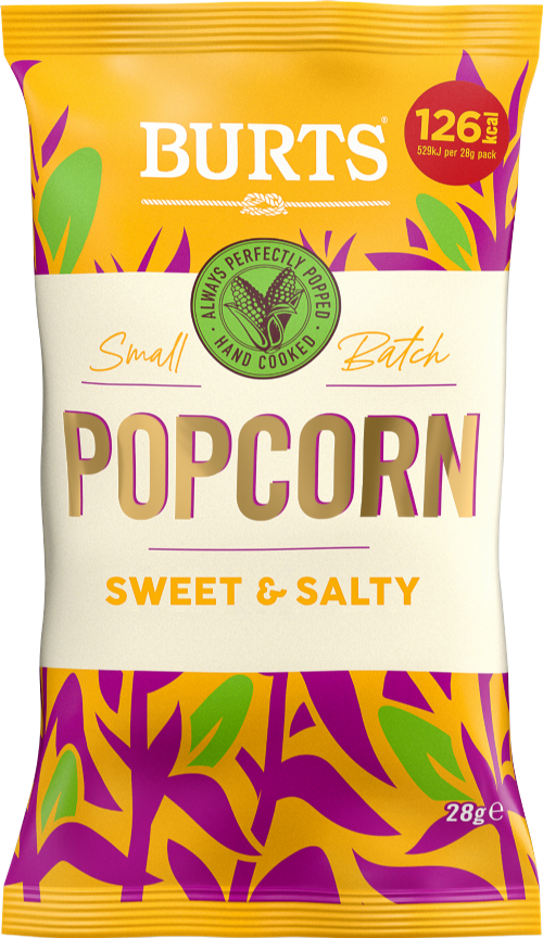 BURTS Popcorn - Sweet & Salty 28g (Pack of 24)