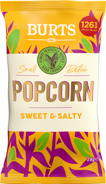 BURTS Popcorn - Sweet & Salty 28g (Pack of 24)