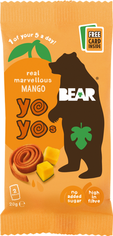 BEAR Yoyos Pure Fruit - Mango 20g (Pack of 18)