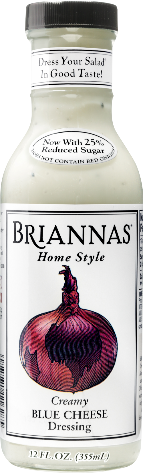 BRIANNAS Home Style Creamy Blue Cheese Dressing 355ml (Pack of 6)