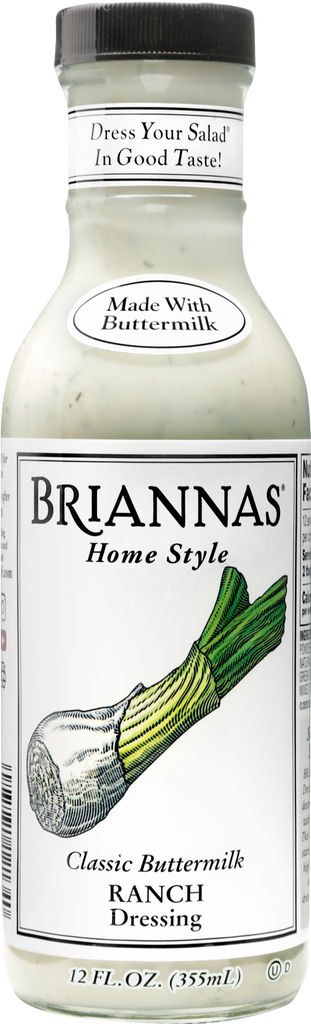 BRIANNAS Home Style Classic Buttermilk Ranch Dressing 355ml (Pack of 6)