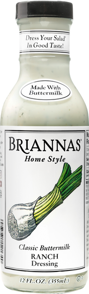 BRIANNAS Home Style Classic Buttermilk Ranch Dressing 355ml (Pack of 6)
