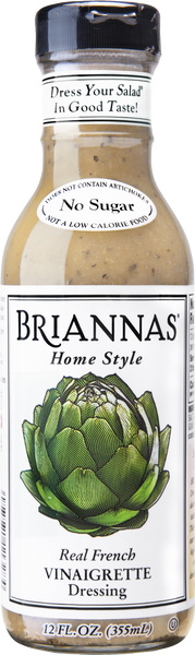 BRIANNAS Home Style Real French Vinaigrette Dressing 355ml (Pack of 6)