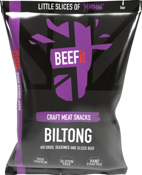 BEEFIT Deep South Dixie Barbecue Biltong 30g (Pack of 12)