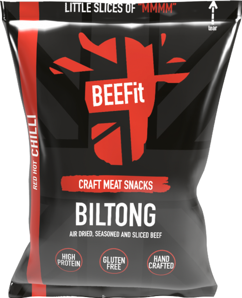 BEEFIT Red Hot Chilli Biltong 30g (Pack of 12)