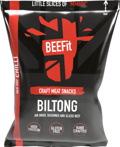 BEEFIT Red Hot Chilli Biltong 30g (Pack of 12)