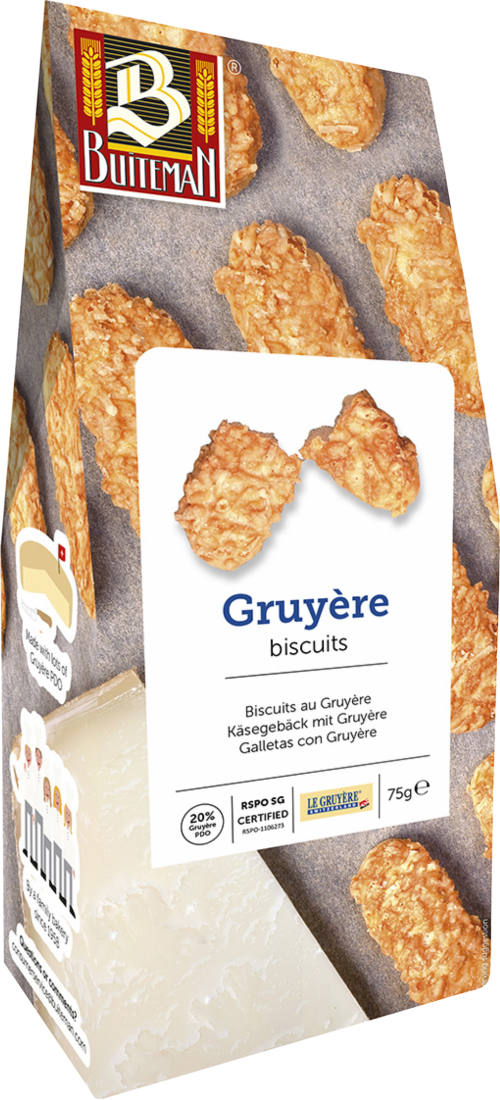 BUITEMAN Swiss Gruyere Biscuits 75g (Pack of 8)