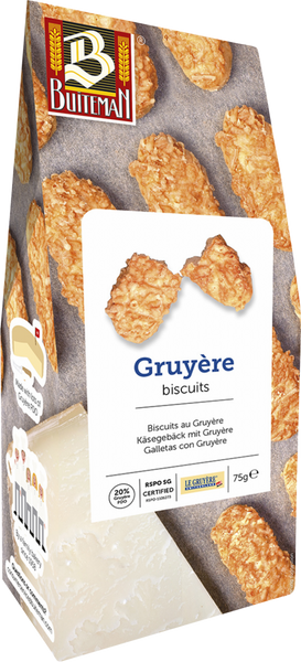 BUITEMAN Swiss Gruyere Biscuits 75g (Pack of 8)