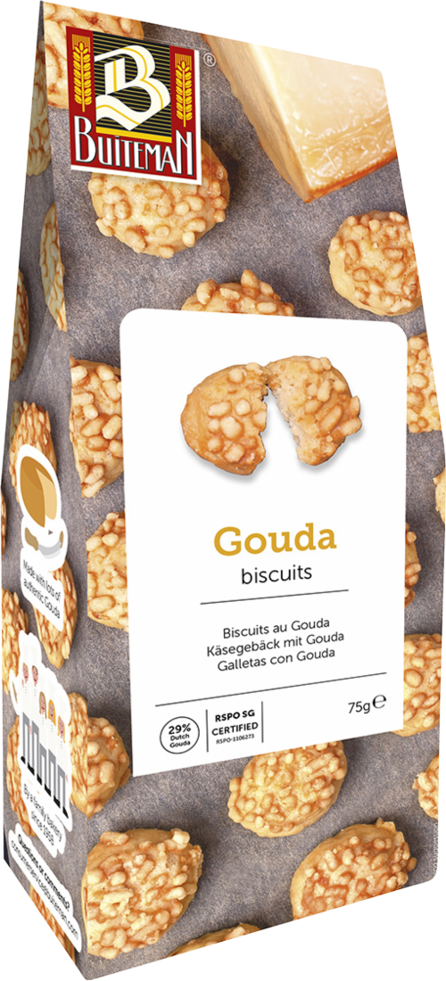 BUITEMAN Gouda Crumbles 75g (Pack of 8)