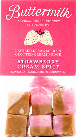 BUTTERMILK Strawberry Cream Split Fudge 175g (Pack of 16)