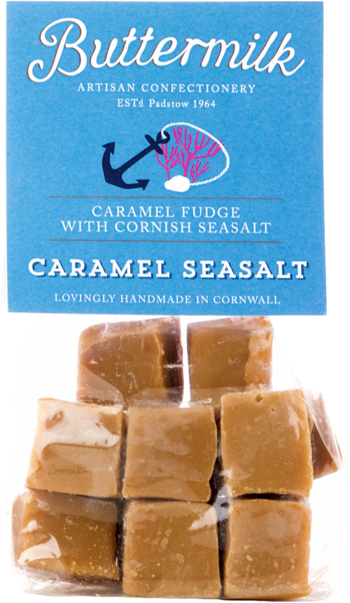 BUTTERMILK Caramel Seasalt Fudge 175g (Pack of 16)