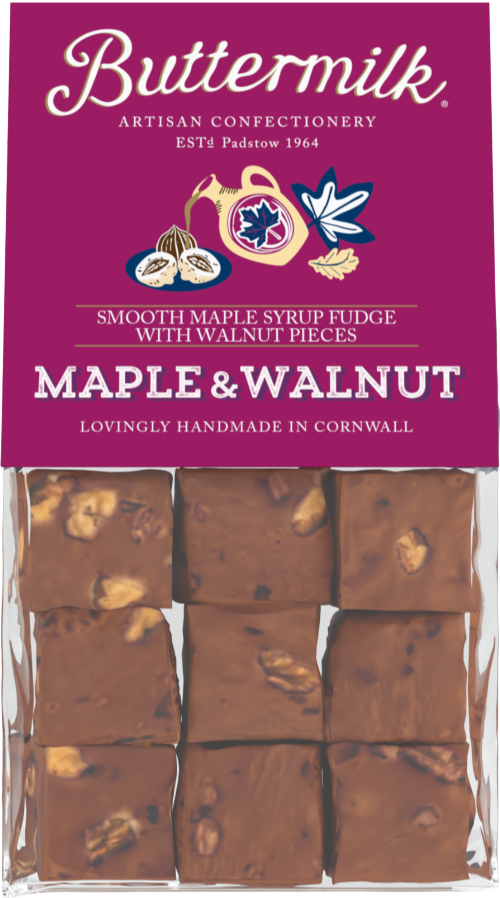 BUTTERMILK Maple & Walnut Fudge 175g (Pack of 16)