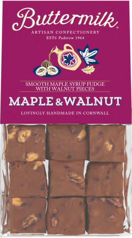 BUTTERMILK Maple & Walnut Fudge 175g (Pack of 16)