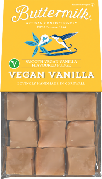 BUTTERMILK Vegan Vanilla Fudge 175g (Pack of 16)