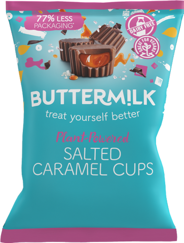 BUTTERMILK Plant Powered Salted Caramel Cups - Pouch 100g (Pack of 7)