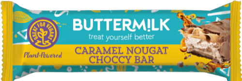 BUTTERMILK Plant-Powered Caramel Nougat Choccy Bar 50g (Pack of 24)