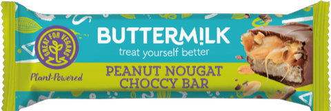 BUTTERMILK Plant-Powered Peanut Nougat Caramel Choc Bar 50g (Pack of 24)