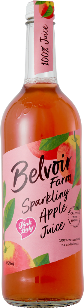 BELVOIR Sparkling Pink Lady Apple Juice 75cl (Pack of 6)