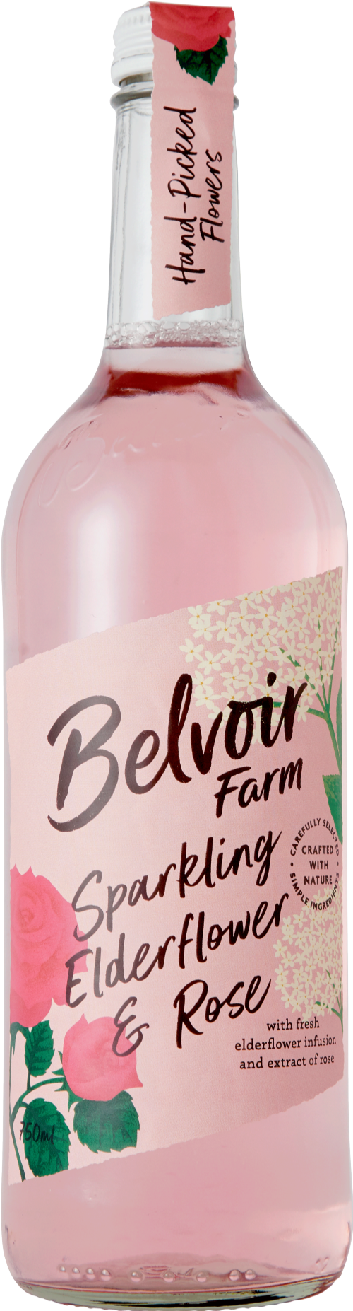 BELVOIR Sparkling Elderflower & Rose 75cl (Pack of 6)