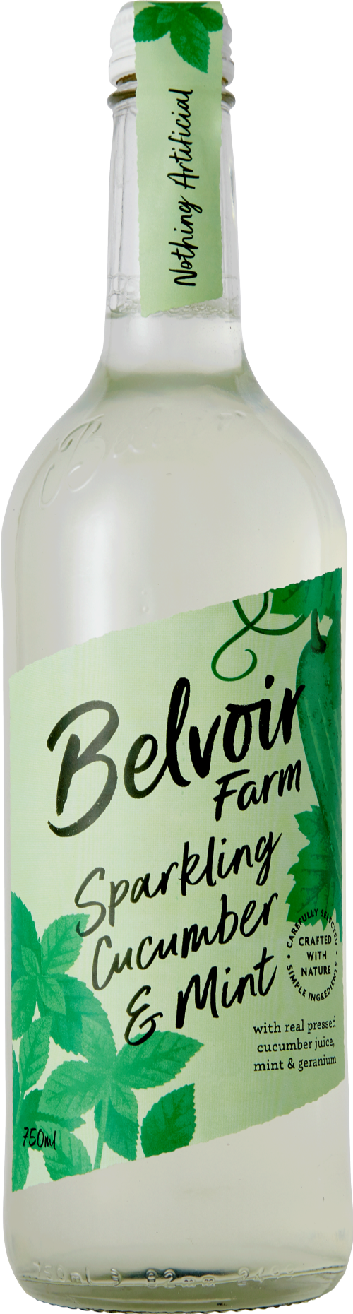 BELVOIR Sparkling Cucumber & Mint 75cl (Pack of 6)