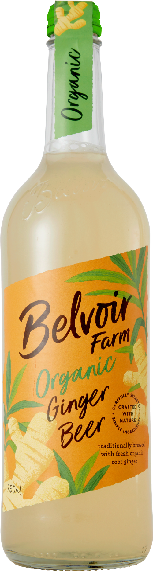 BELVOIR Organic Ginger Beer 75cl (Pack of 6)