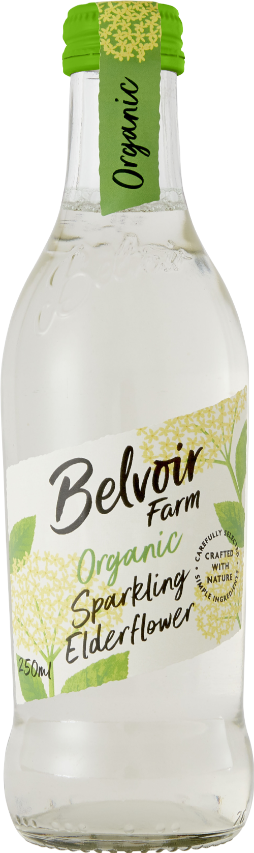 BELVOIR Organic Sparkling Elderflower 25cl (Pack of 12)