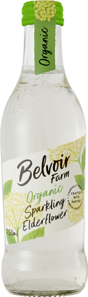 BELVOIR Organic Sparkling Elderflower 25cl (Pack of 12)