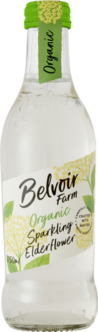 BELVOIR Organic Sparkling Elderflower 25cl (Pack of 12)