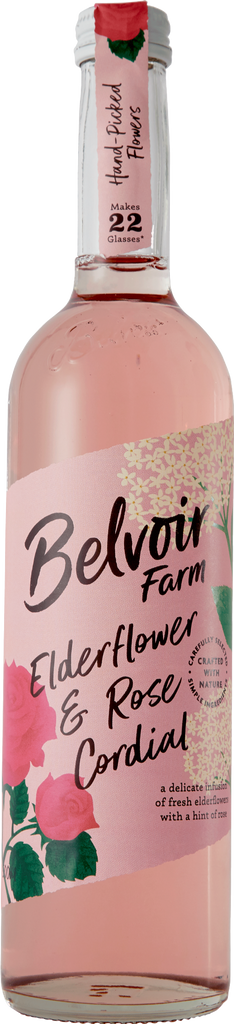 BELVOIR Elderflower & Rose Cordial 50cl (Pack of 6)