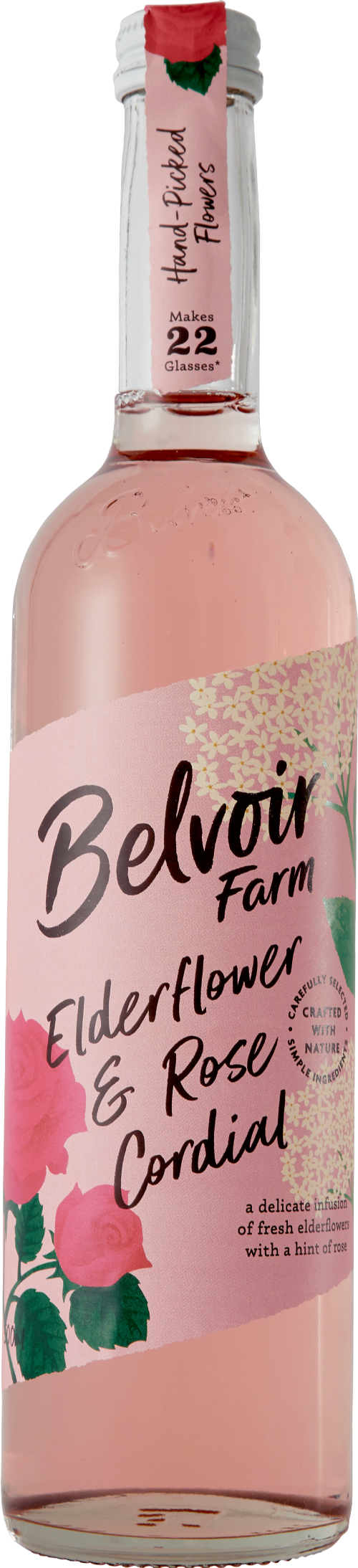 BELVOIR Elderflower & Rose Cordial 50cl (Pack of 6)