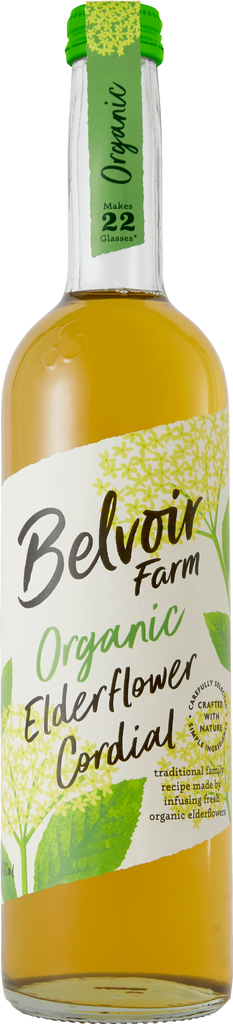 BELVOIR Organic Elderflower Cordial 50cl (Pack of 6)