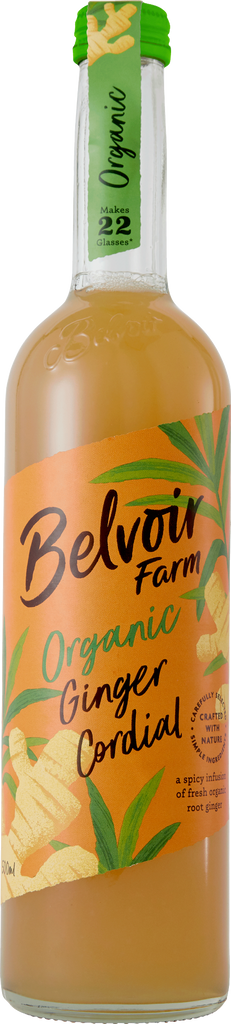 BELVOIR Organic Ginger Cordial 50cl (Pack of 6)