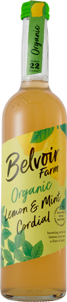 BELVOIR Organic Lemon & Mint Cordial 50cl (Pack of 6)