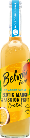 BELVOIR No Added Sugar Cordial Mango & Passion Fruit 50cl (Pack of 6)