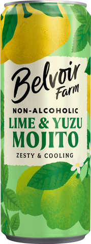 BELVOIR Non-Alcoholic Lime & Yuzu Mojito - Can 250ml (Pack of 12)