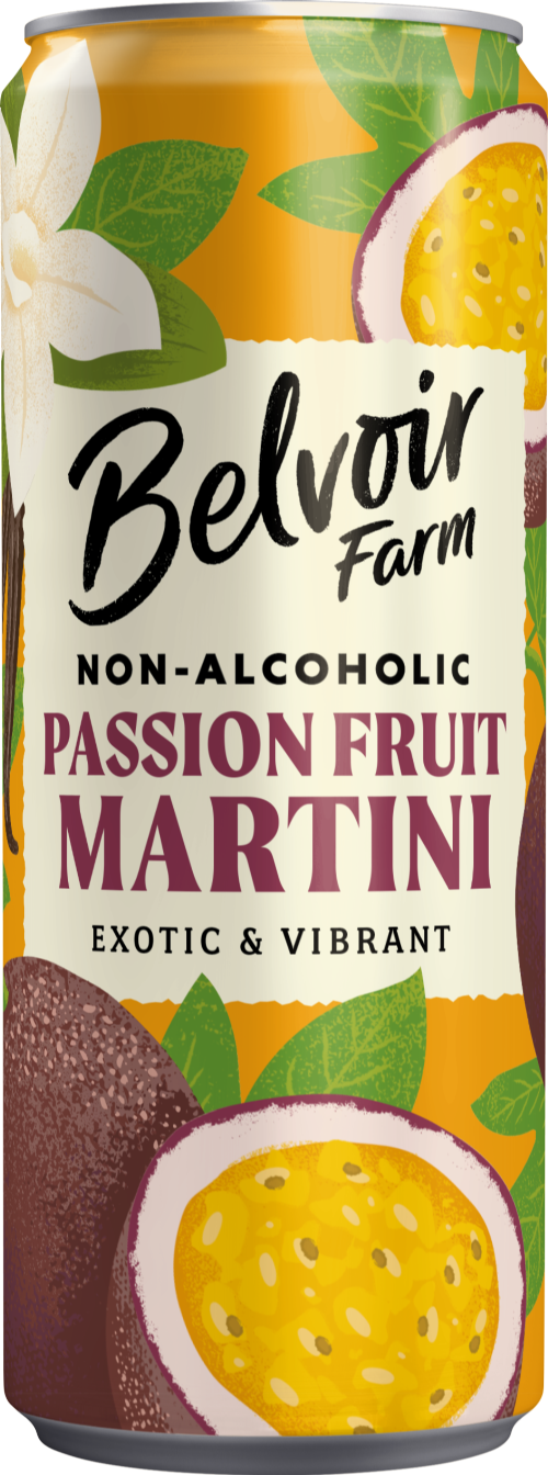 BELVOIR Non-Alcoholic Passionfruit Martini - Can 250ml (Pack of 12)
